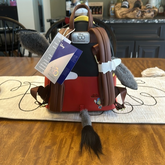 LOUNGEFLY  Disney Parks Mini Backpack Disney 100 YRS Celebration Pinocchio 1940 - Picture 10 of 16